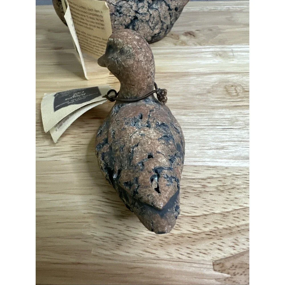 Vintage Duck Figurine Shapes of Clay by Stan Langtwait Mount St Helen's Ash